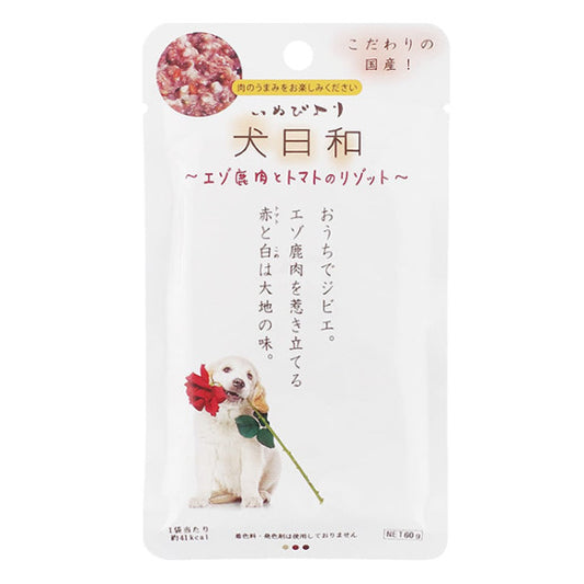 Wanwan Inu Nichiwa - Venison and Tomato Rice Fresh Food Pack 60g