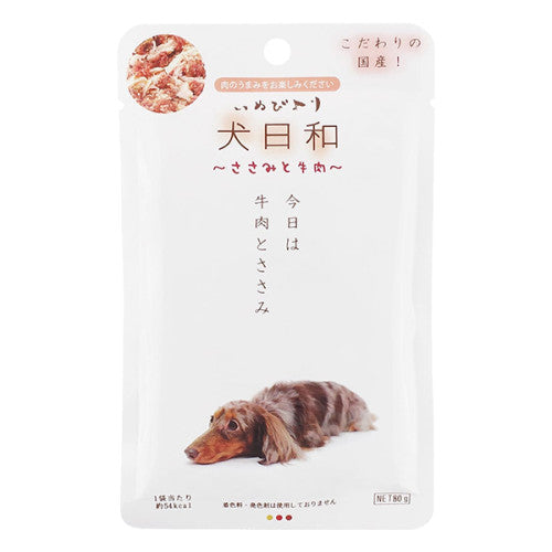 Wanwan Inu Nichiwa - Beef and Chicken Fresh Food Pack 80g