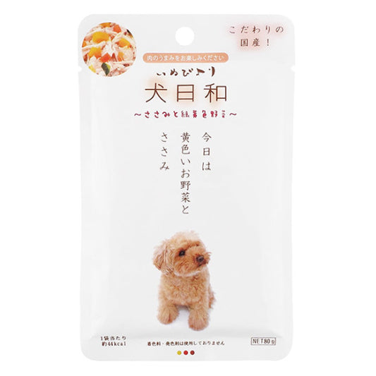 Wanwan Inu Nichiwa - Chicken and Vegetable Fresh Food Pack 80g